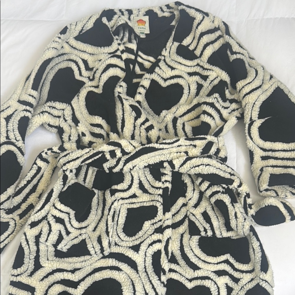 FARM Rio Heart Maxi Fleece Cardigan